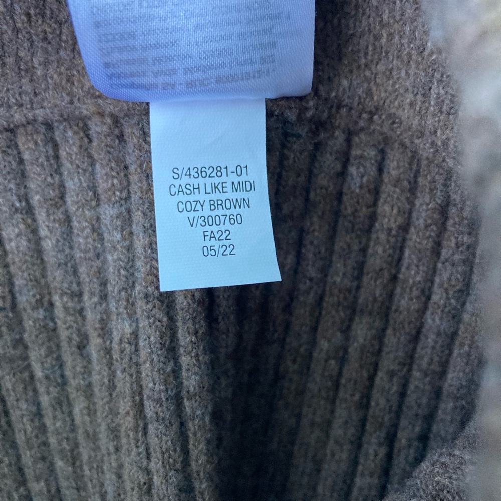 GAP | CashSoft Ribbed Midi Sweater Skirt Cozy Brown Size Medium - Picture 8 of 8